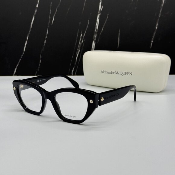 NEW ALEXANDER MCQUEEN EYEGLASSES, ALEXANDER MCQUEEN AM0410O 001 - Picture 2 of 10